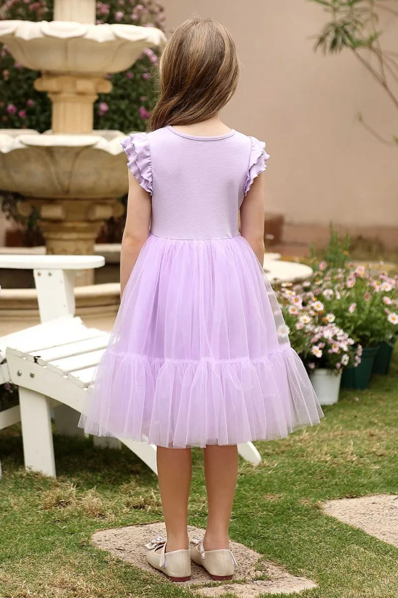A-Line Midi Tulle Flower Girl Dress CF0367 sold by Cocomelody product image thumbnail 2