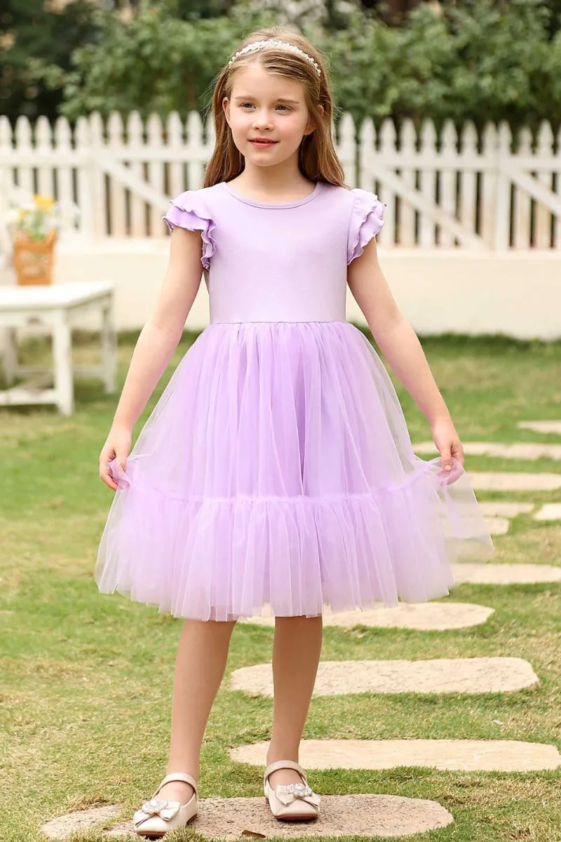A-Line Midi Tulle Flower Girl Dress CF0367 sold by Cocomelody
