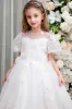 A-Line Midi Tulle Flower Girl Dress CF0363 sold by Cocomelody