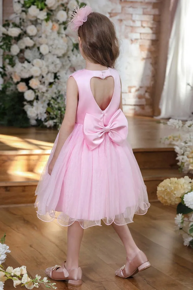 A-Line Midi Tulle Flower Girl Dress CF0360 sold by Cocomelody product image thumbnail 2
