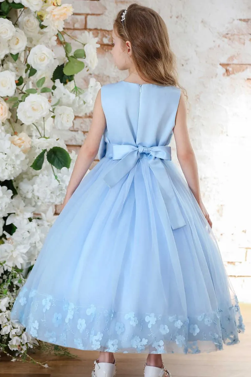 A-Line Midi Tulle Flower Girl Dress CF0349 sold by Cocomelody product image thumbnail 2