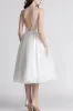 Boho Lace Tea-Length Backless Dress for Reception CW3396CR sold by Cocomelody