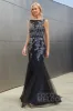 Mermaid Sweep Train Lace Tulle Knitted Fabric Dress PR3612CR sold by Cocomelody