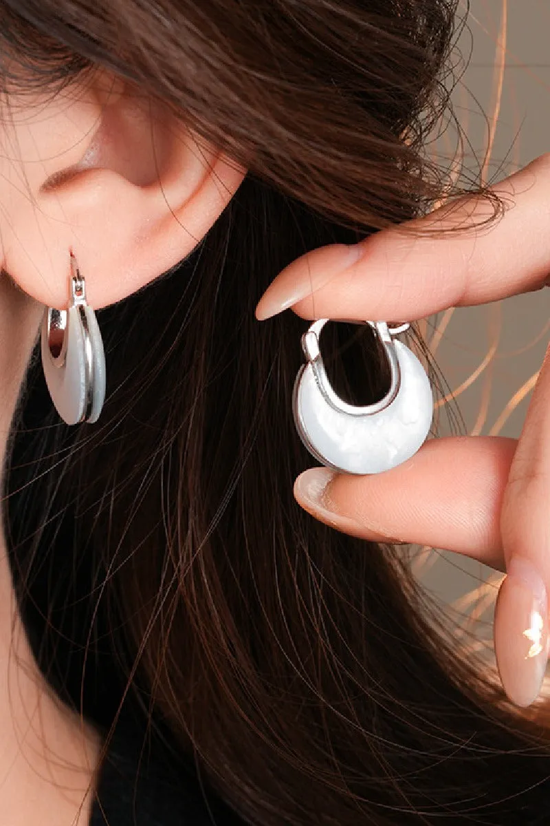 U-shaped bag mother-of-pearl earrings 868785939869 sold by Cocomelody product image thumbnail 2