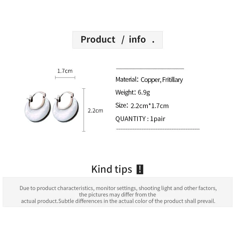 U-shaped bag mother-of-pearl earrings 868785939869 sold by Cocomelody product image thumbnail 4