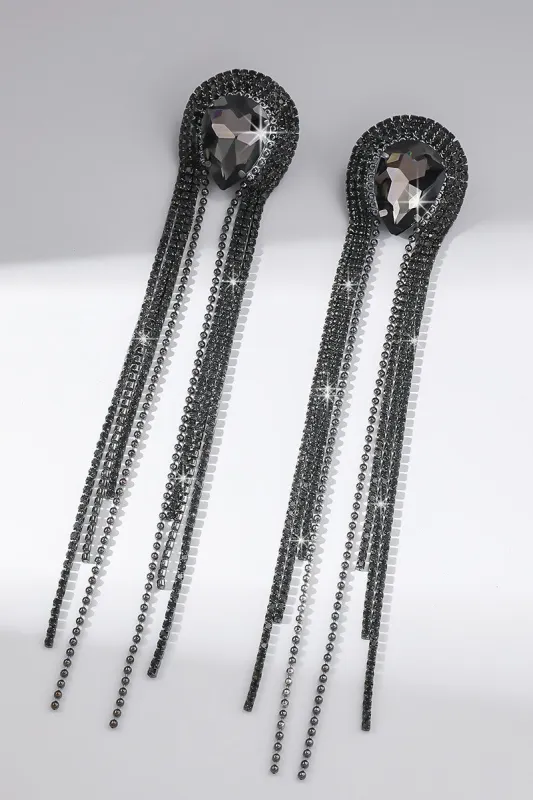 Rhinestone/Tassels Drop Earrings 782231045208 sold by Cocomelody
