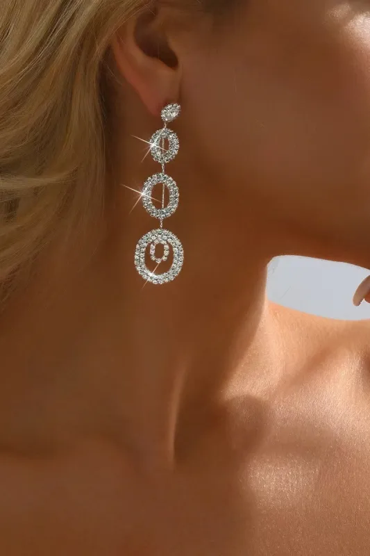 Romantic Rhinestone Dangle Earrings 900594053147 sold by Cocomelody