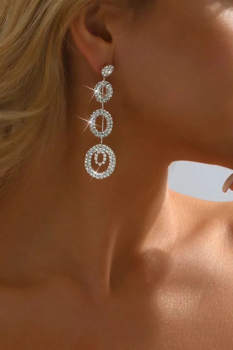 Romantic Rhinestone Dangle Earrings 900594053147 sold by Cocomelody