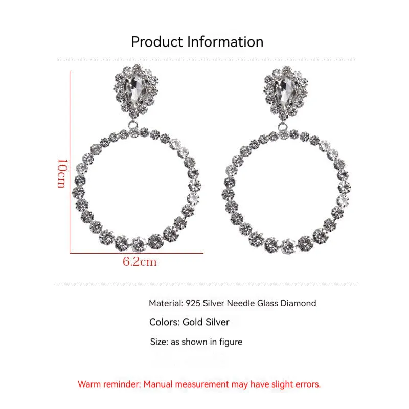 Shining Rhinestone Hoop Earrings 666472917150 sold by Cocomelody product image thumbnail 5