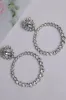 Shining Rhinestone Hoop Earrings 666472917150 sold by Cocomelody