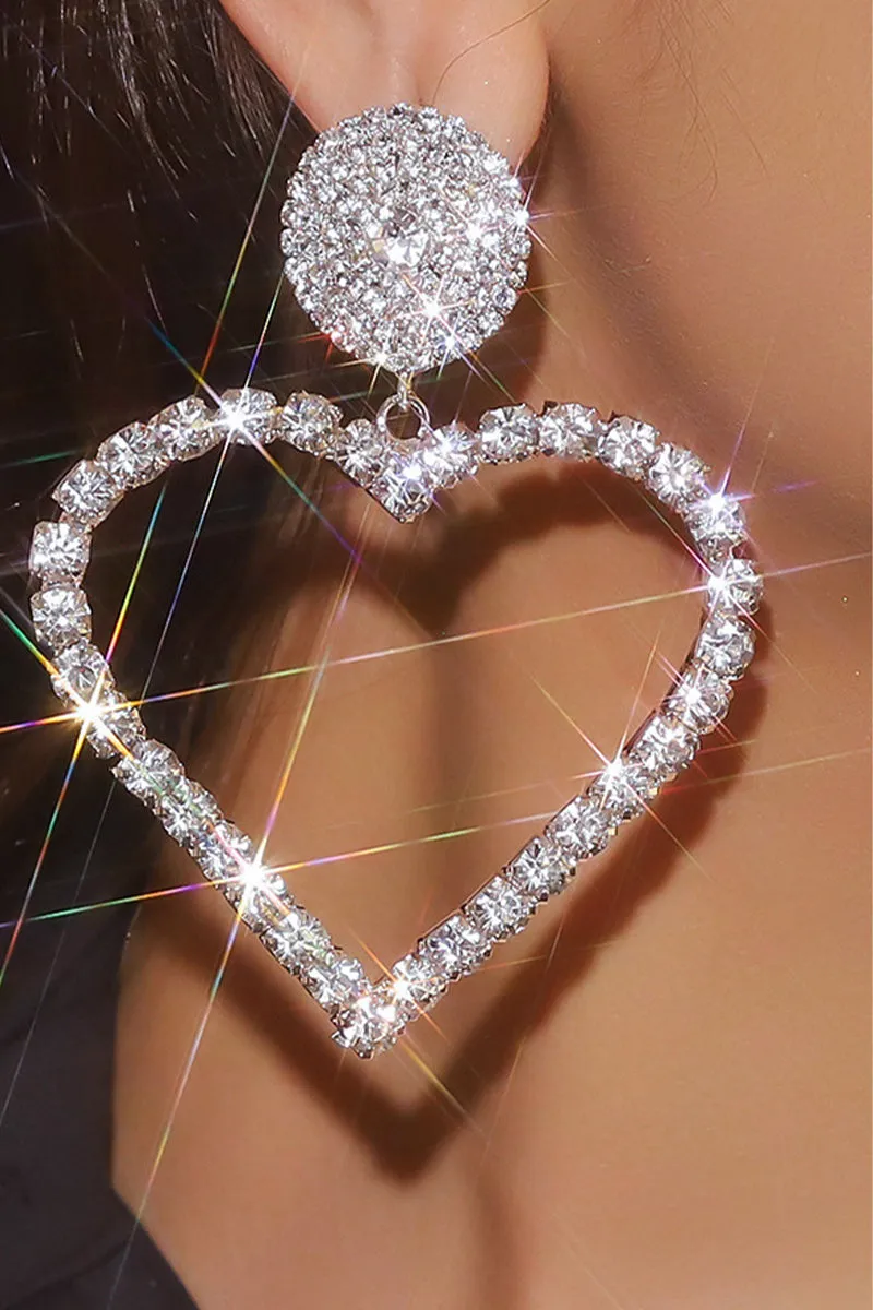 Shining Rhinestone Hoop Earrings 844539986822 sold by Cocomelody