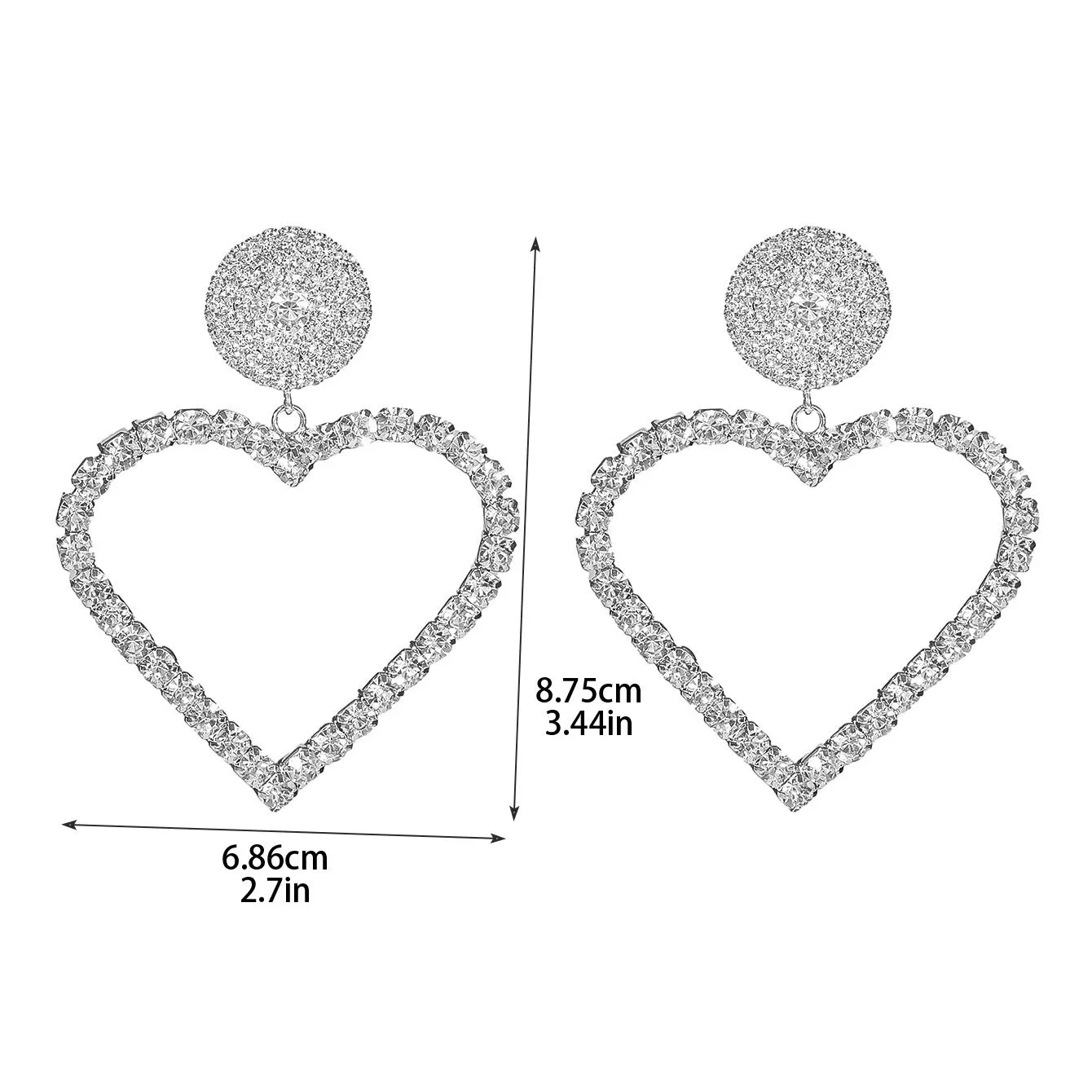 Shining Rhinestone Hoop Earrings 844539986822 sold by Cocomelody product image thumbnail 3