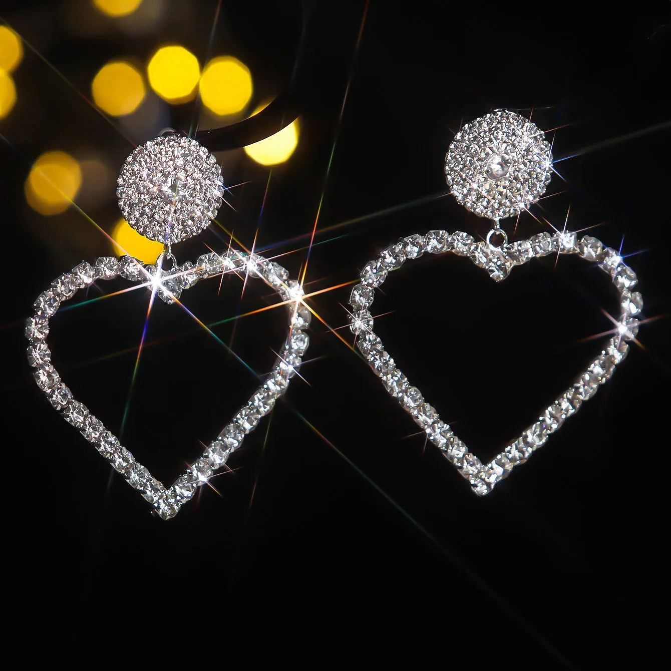 Shining Rhinestone Hoop Earrings 844539986822 sold by Cocomelody product image thumbnail 2