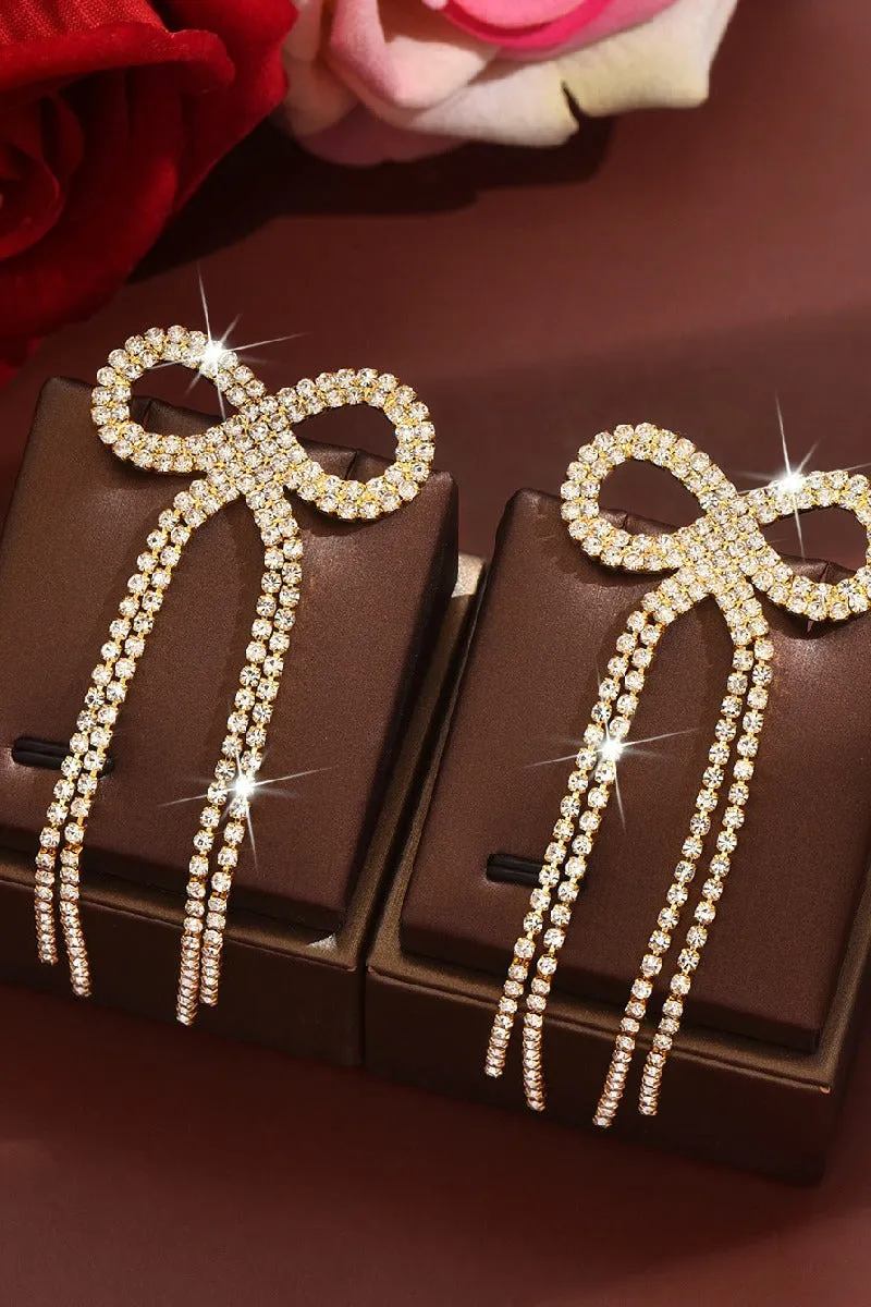 Rhinestone/Tassels Drop Earrings 921419280336 sold by Cocomelody product image thumbnail 5