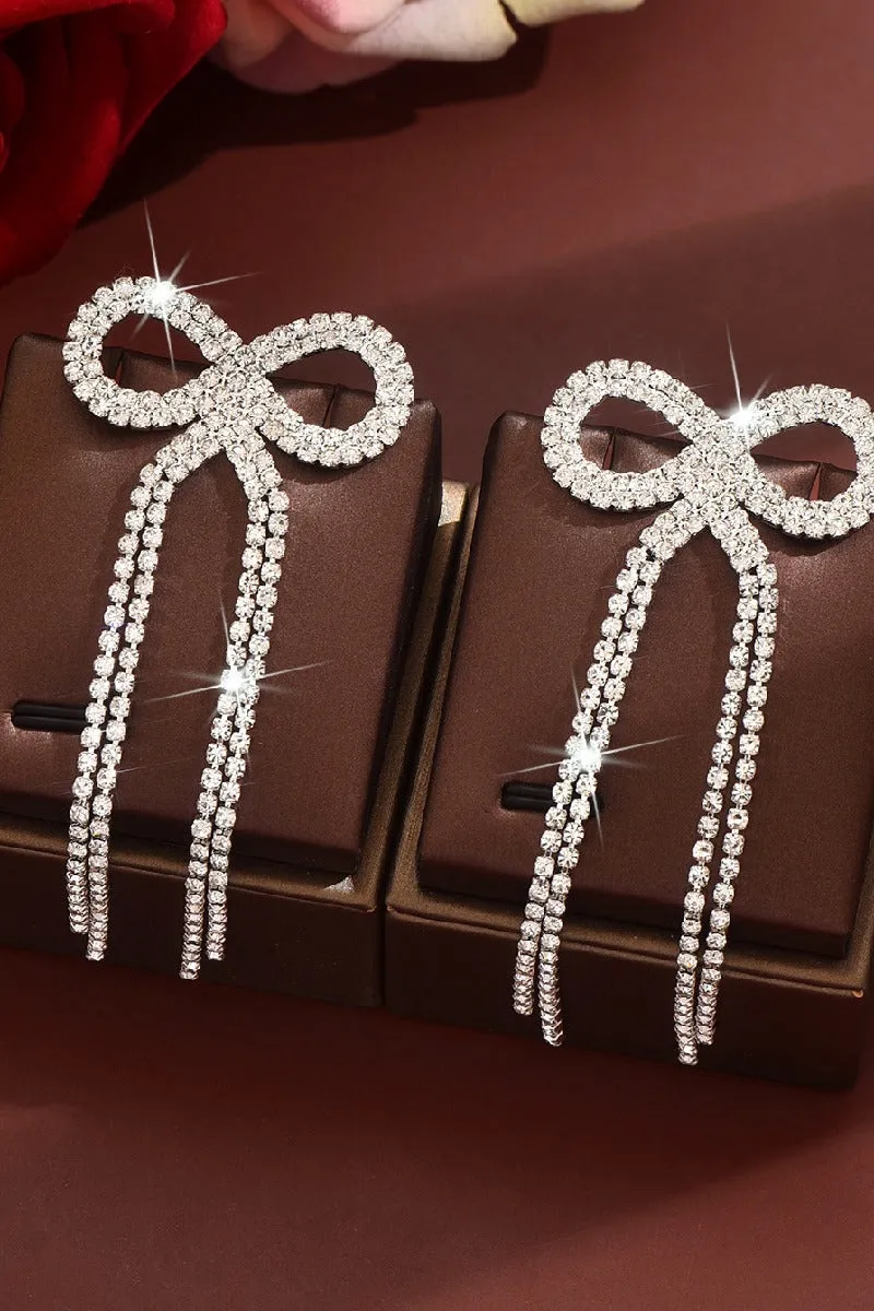 Rhinestone/Tassels Drop Earrings 921419280336 sold by Cocomelody product image thumbnail 4