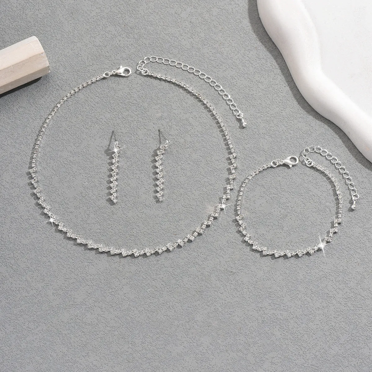 Wedding Earrings/Necklace Jewelry Sets (Set of 3) 844954087931 sold by Cocomelody product image thumbnail 5