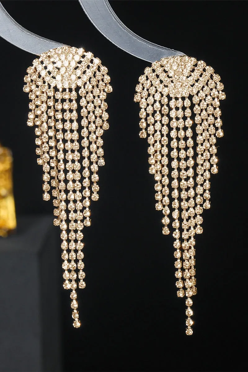 Rhinestone/Tassels Drop Earrings 751330283865 sold by Cocomelody product image thumbnail 4