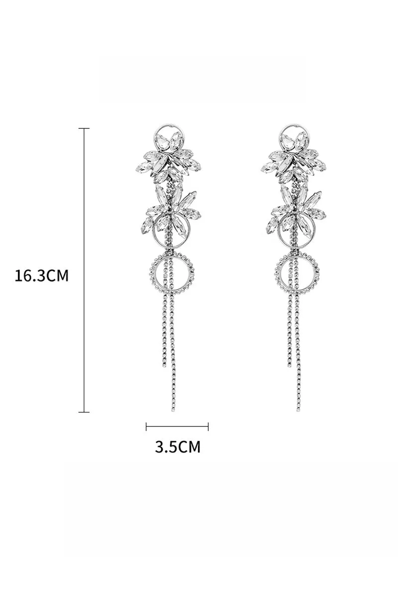 Rhinestone Tassels Drop Earrings 571353900963 sold by Cocomelody product image thumbnail 4