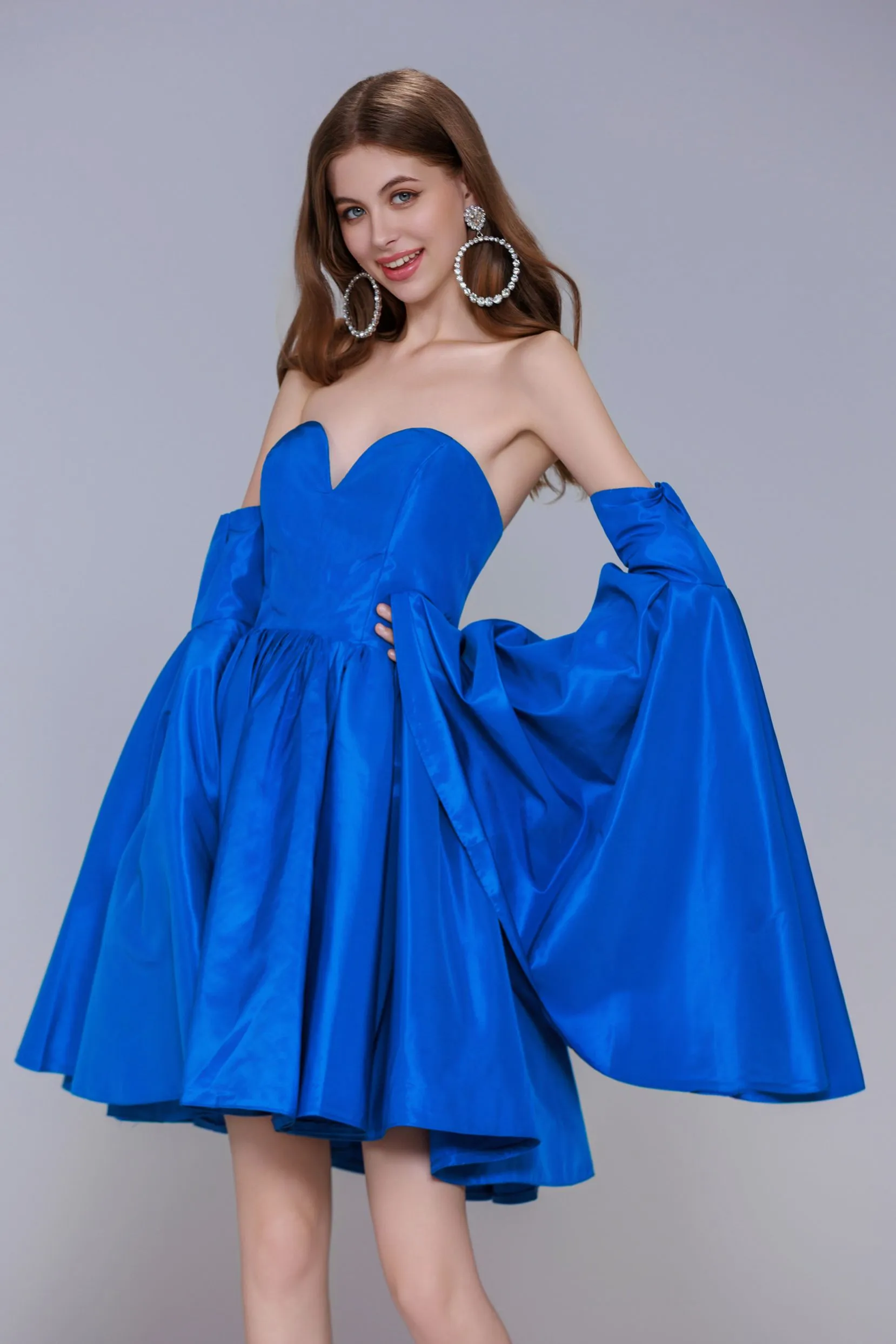 A-Line Short-Mini Taffeta Homecoming Dress CS0950 sold by Cocomelody product image thumbnail 5