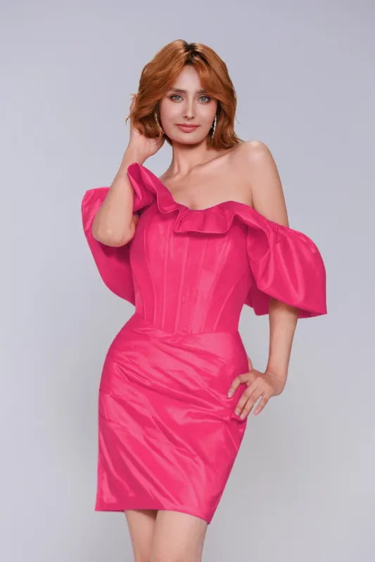 Sheath-Column Short-Mini Taffeta Homecoming Dress CS0948 sold by Cocomelody
