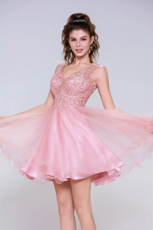 A-Line Mini Tulle Homecoming Dress CS0995 sold by Cocomelody