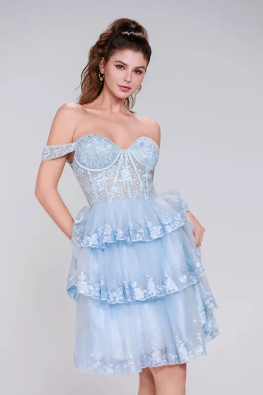 Ball Gown Mini Tulle Homecoming Dress CS0994 sold by Cocomelody