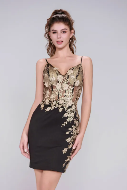 Sheath-Column Mini Stretch Crepe Homecoming Dress CS0993 sold by Cocomelody