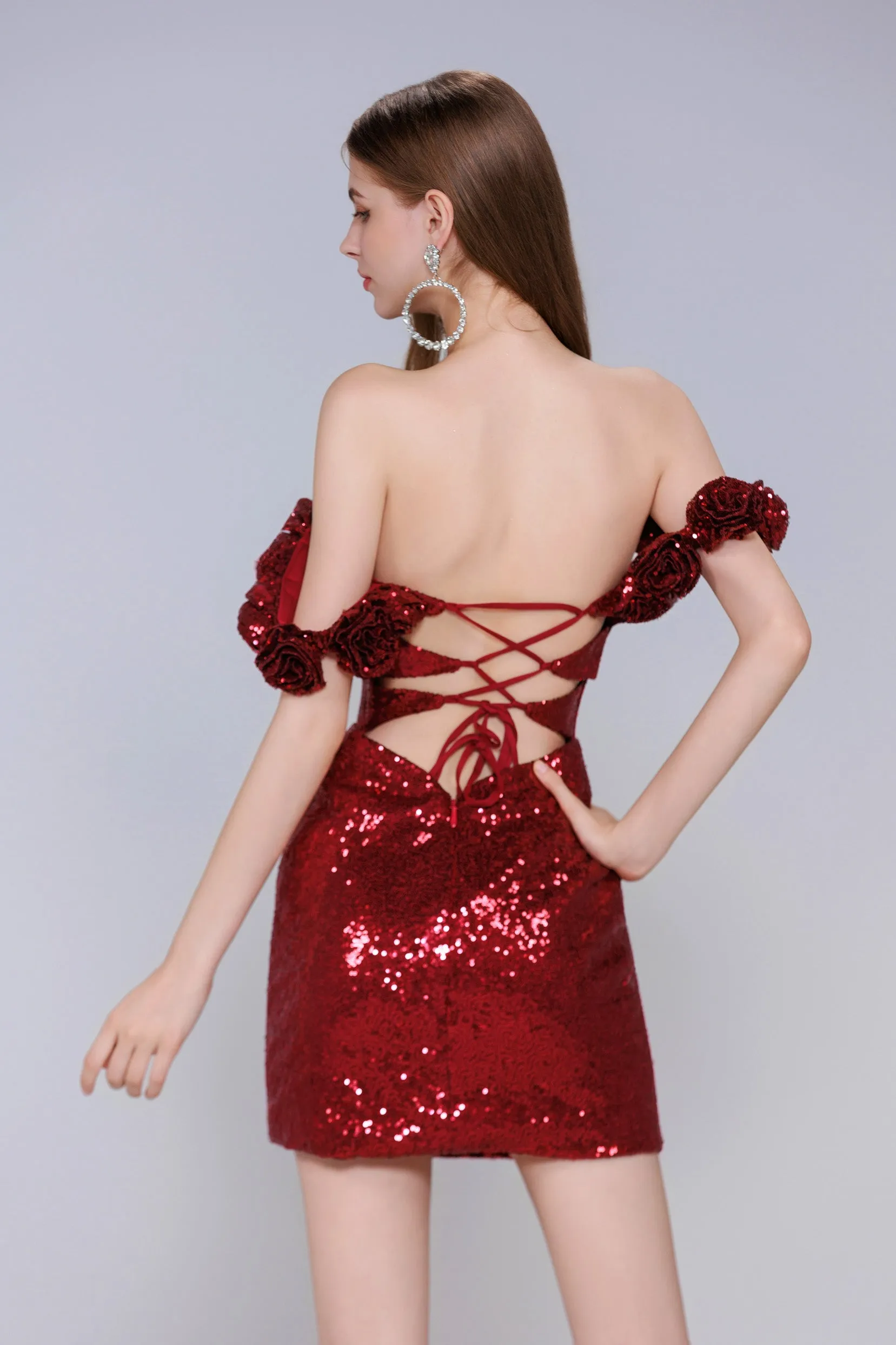 Sheath-Column Mini Sequined Homecoming Dress CS0984 sold by Cocomelody product image thumbnail 2