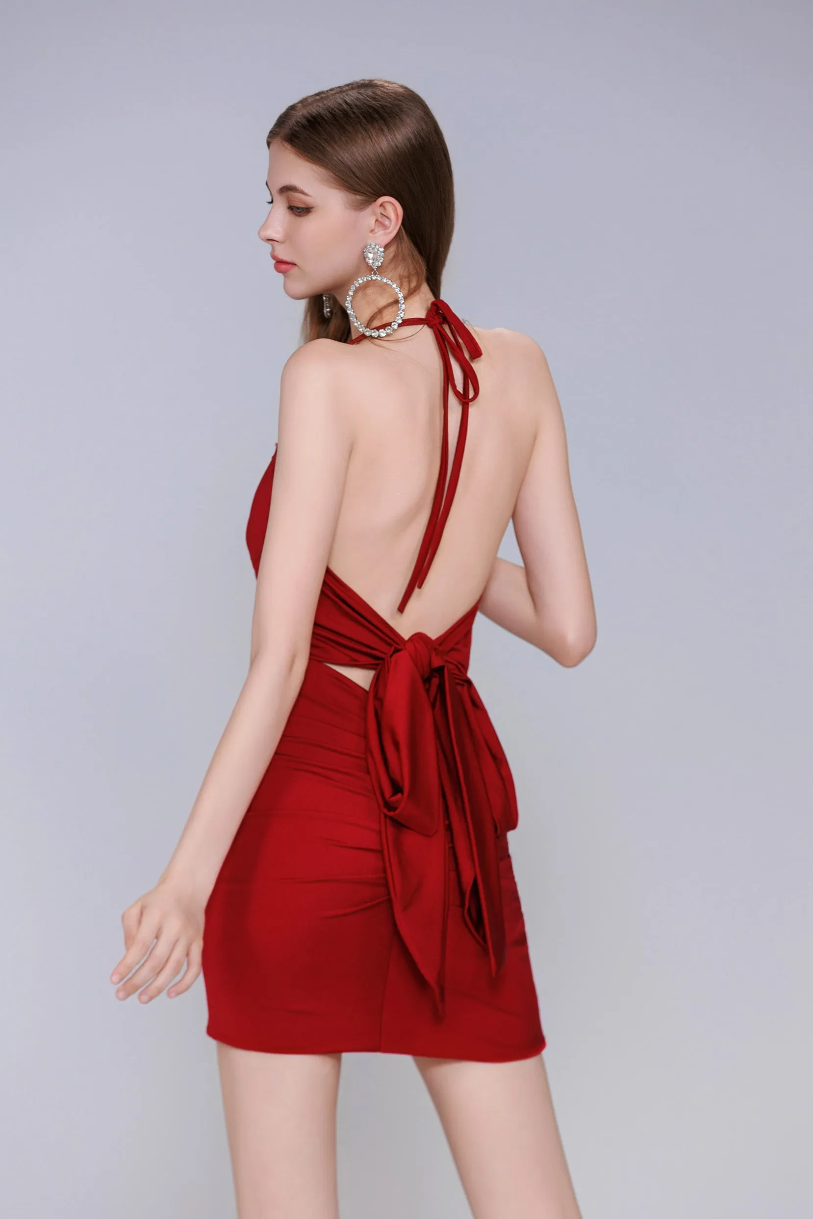Sheath-Column Mini Stretch Crepe Homecoming Dress CS0982 sold by Cocomelody product image thumbnail 5