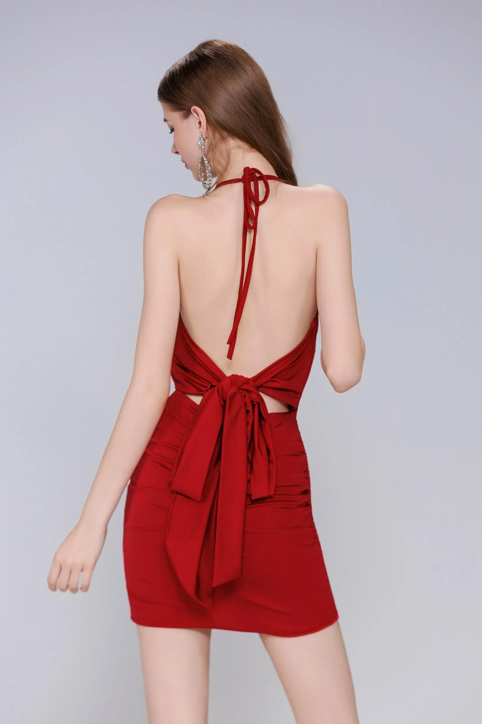 Sheath-Column Mini Stretch Crepe Homecoming Dress CS0982 sold by Cocomelody product image thumbnail 2