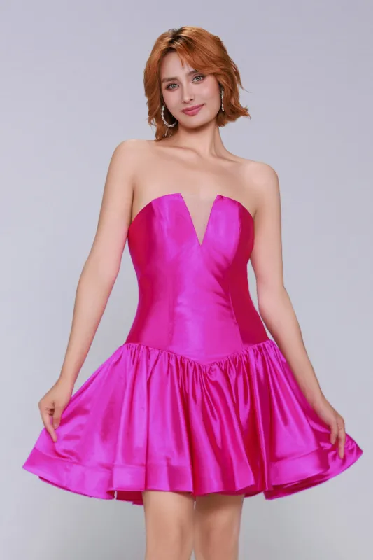 A-Line Mini Stretch Satin Homecoming Dress CS0973 sold by Cocomelody