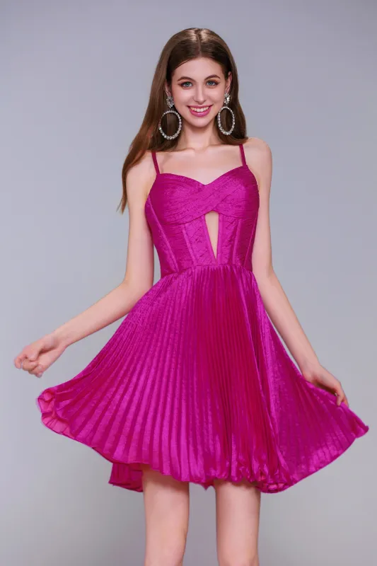 A-Line Mini Metallic Homecoming Dress CS0962 sold by Cocomelody