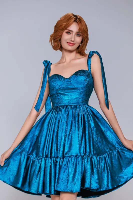 A-Line Mini Metallic Homecoming Dress CS0961 sold by Cocomelody