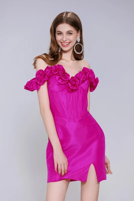 Sheath-Column Mini Taffeta Homecoming Dress CS0953 sold by Cocomelody