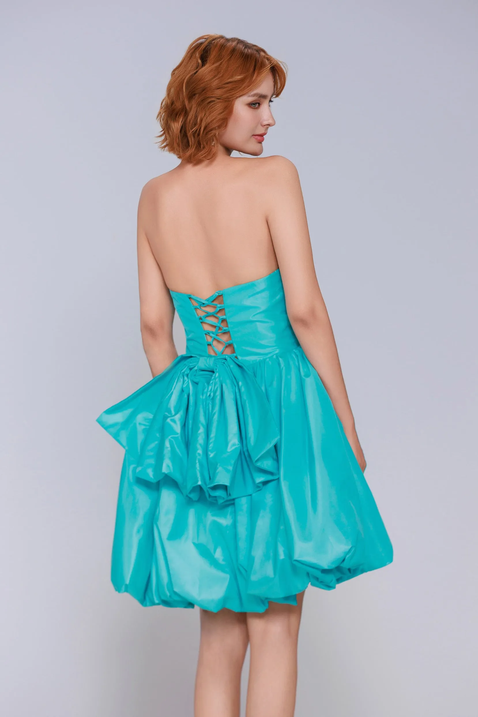 A-Line Mini Taffeta Homecoming Dress CS0951 sold by Cocomelody product image thumbnail 2