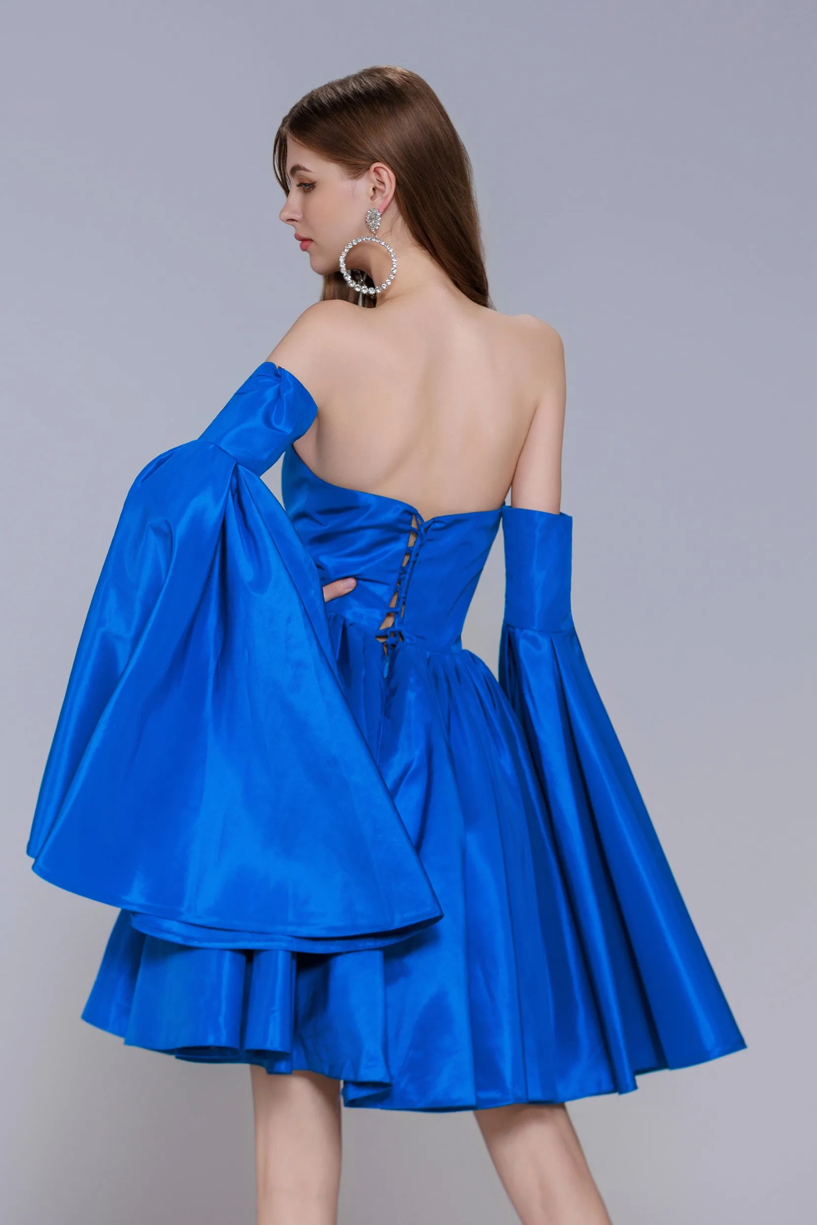 A-Line Mini Taffeta Homecoming Dress CS0950 sold by Cocomelody product image thumbnail 2