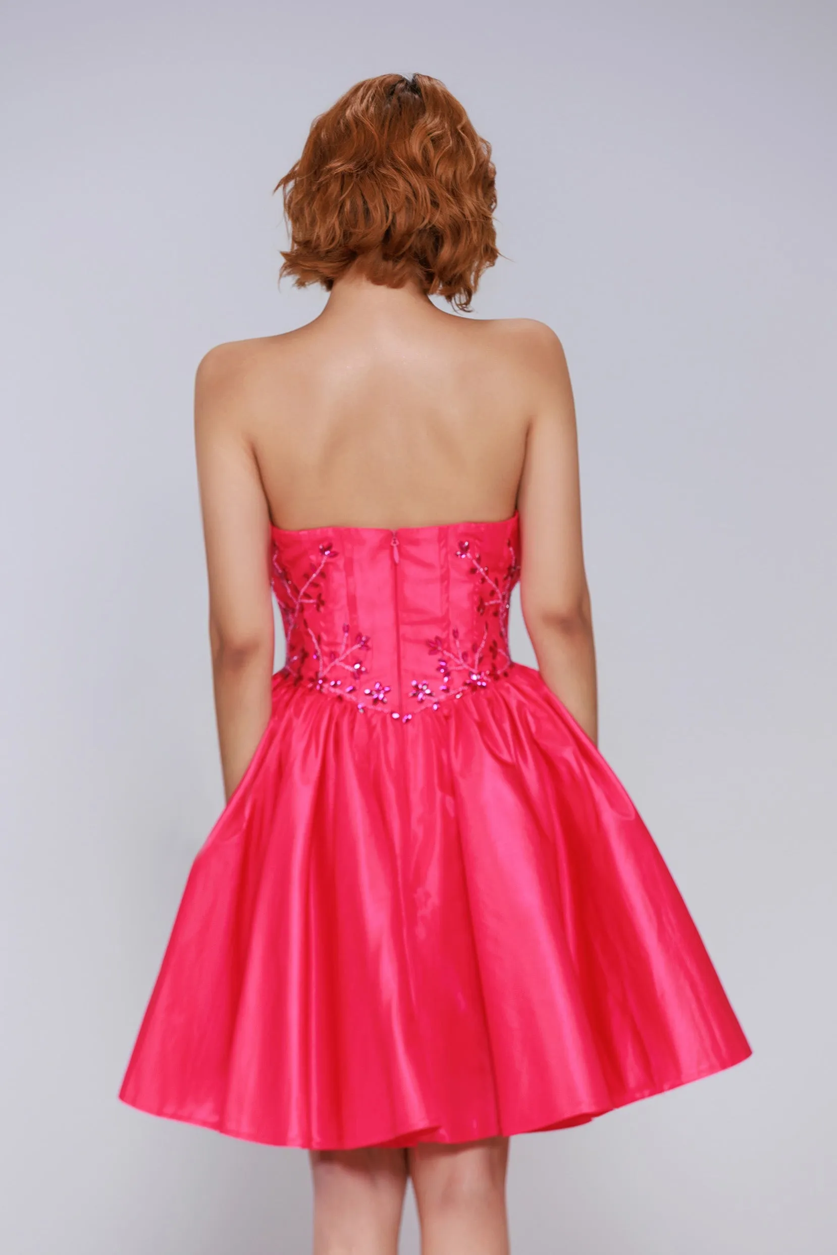 A-Line Mini Taffeta Homecoming Dress CS0949 sold by Cocomelody product image thumbnail 2