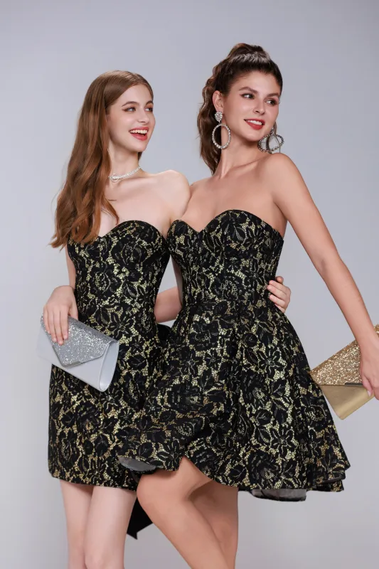 Sheath-Column Mini Lace Homecoming Dress CS0946 sold by Cocomelody