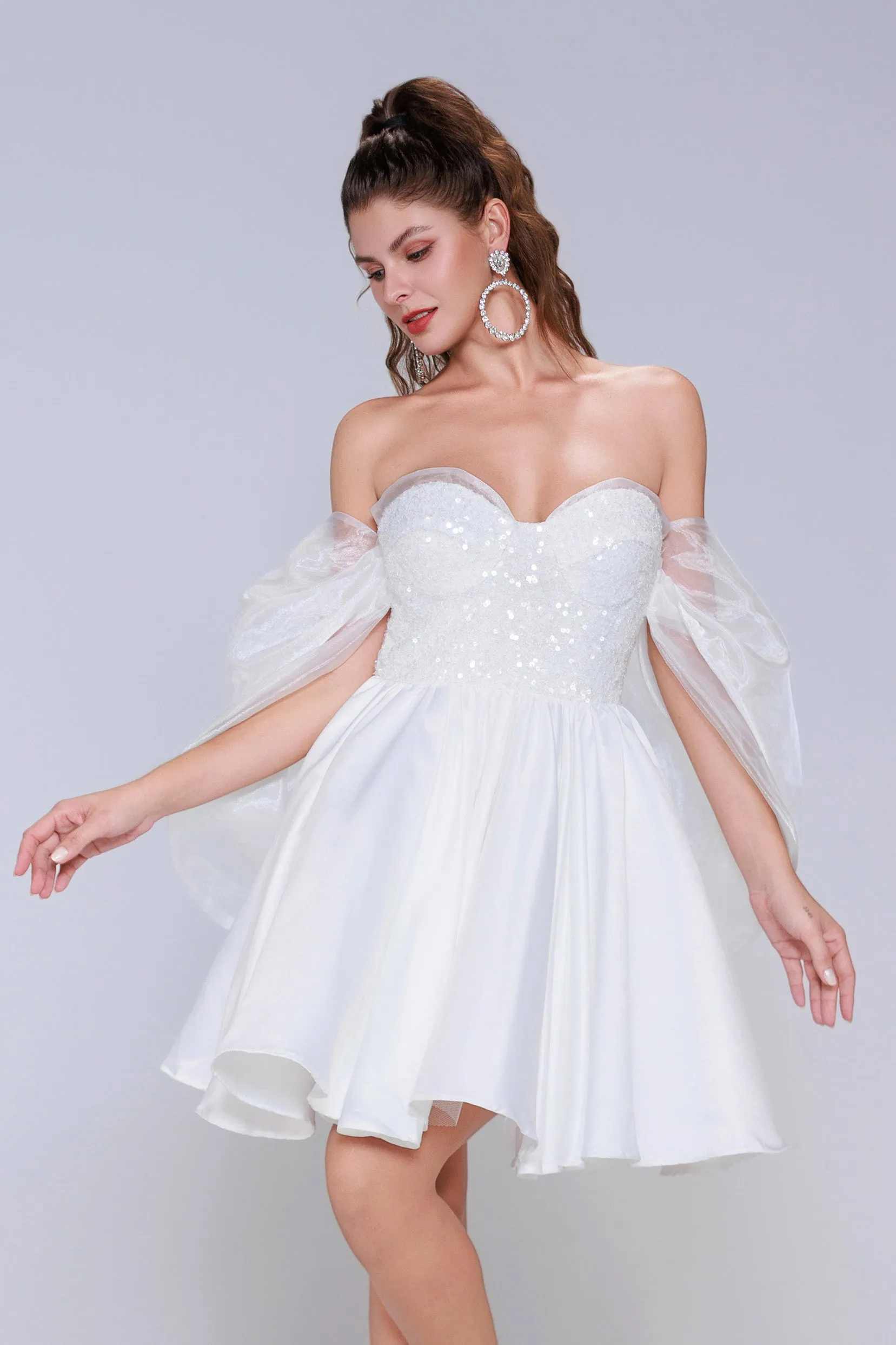 Princess Mini Satin Homecoming Dress CS0945 sold by Cocomelody