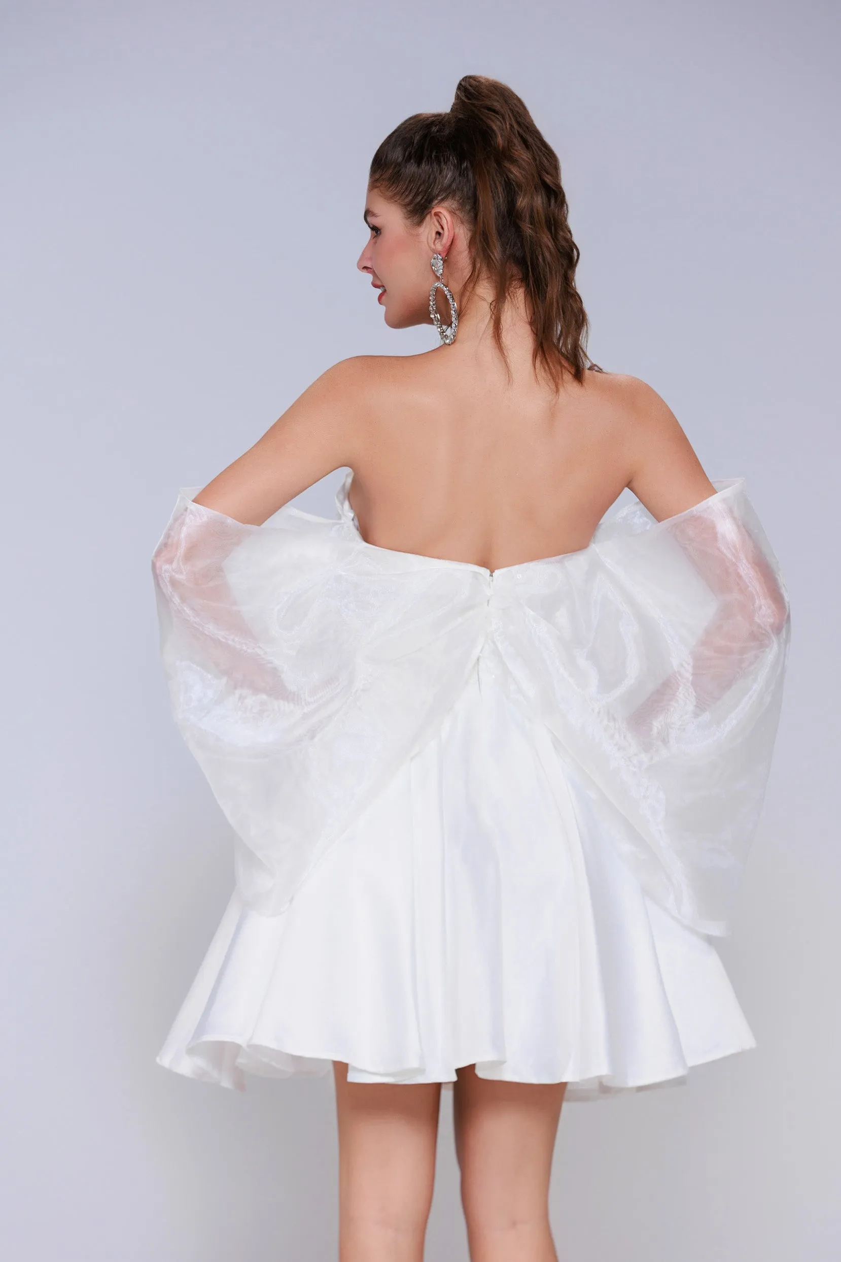 Princess Mini Satin Homecoming Dress CS0945 sold by Cocomelody product image thumbnail 2