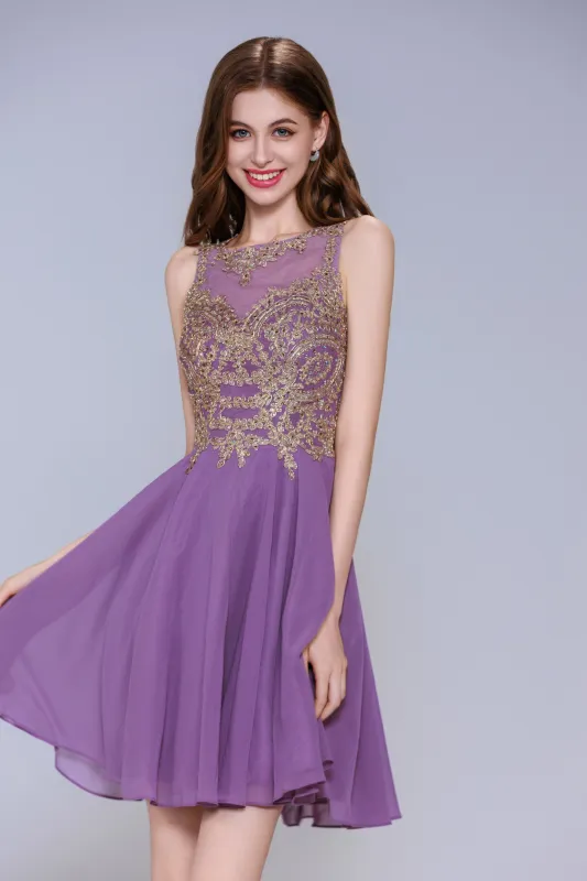A-Line Mini Chiffon Homecoming Dress CS1021 sold by Cocomelody