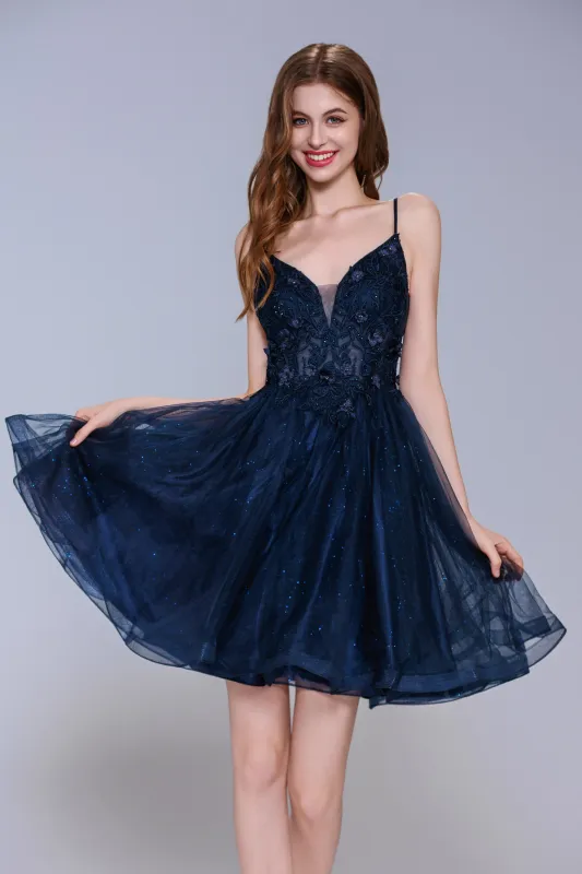 A-Line Mini Tulle Homecoming Dress CS1019 sold by Cocomelody