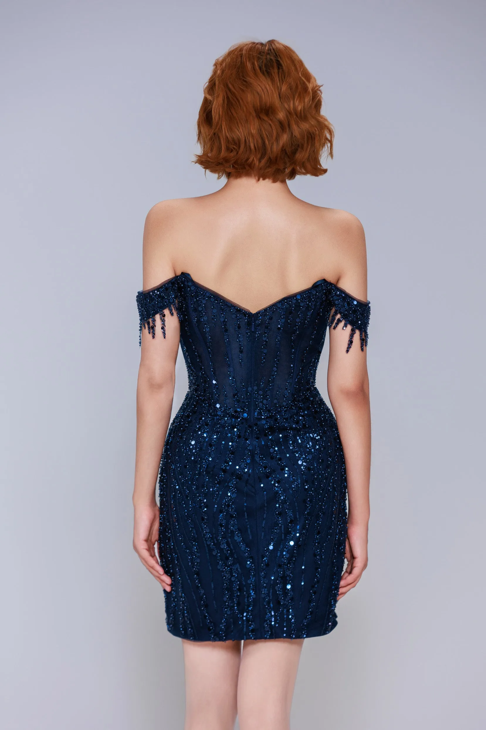 Sheath-Column Mini Sequined Homecoming Dress CS1018 sold by Cocomelody product image thumbnail 2