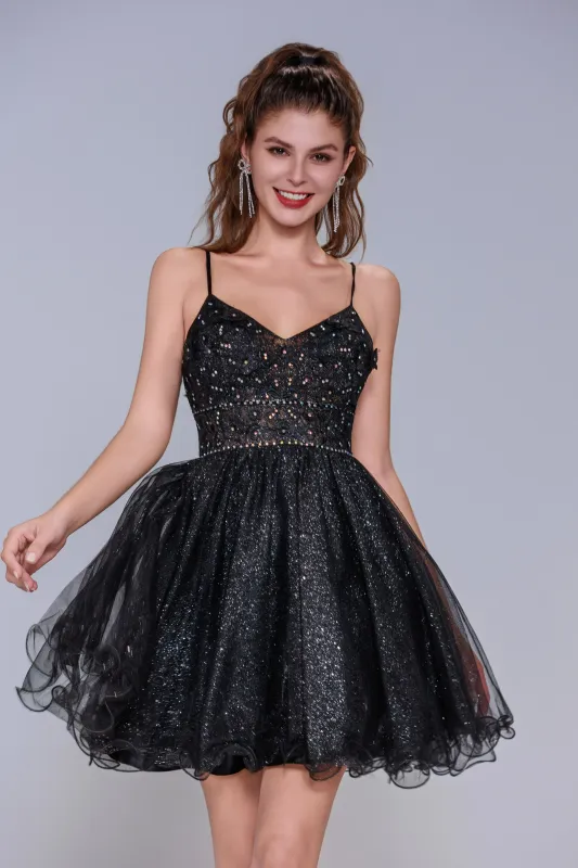 A-Line Mini Tulle Homecoming Dress CS1017 sold by Cocomelody