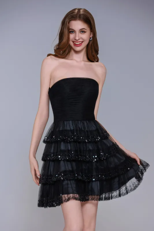 A-Line Mini Tulle Homecoming Dress CS1016 sold by Cocomelody