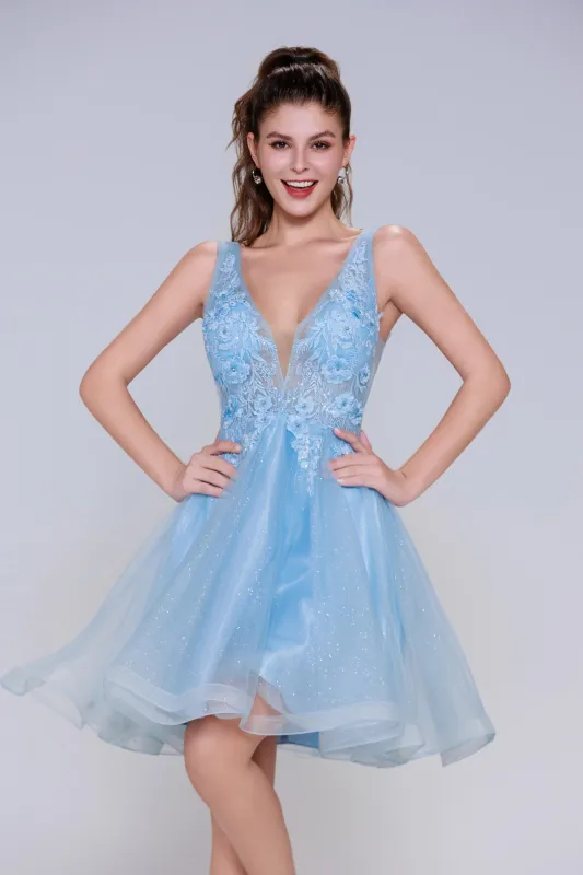 A-Line Mini Tulle Homecoming Dress CS1001 sold by Cocomelody