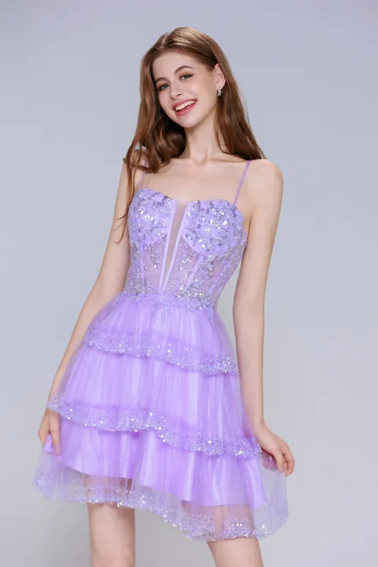 Ball Gown Mini Tulle Homecoming Dress CS0999 sold by Cocomelody