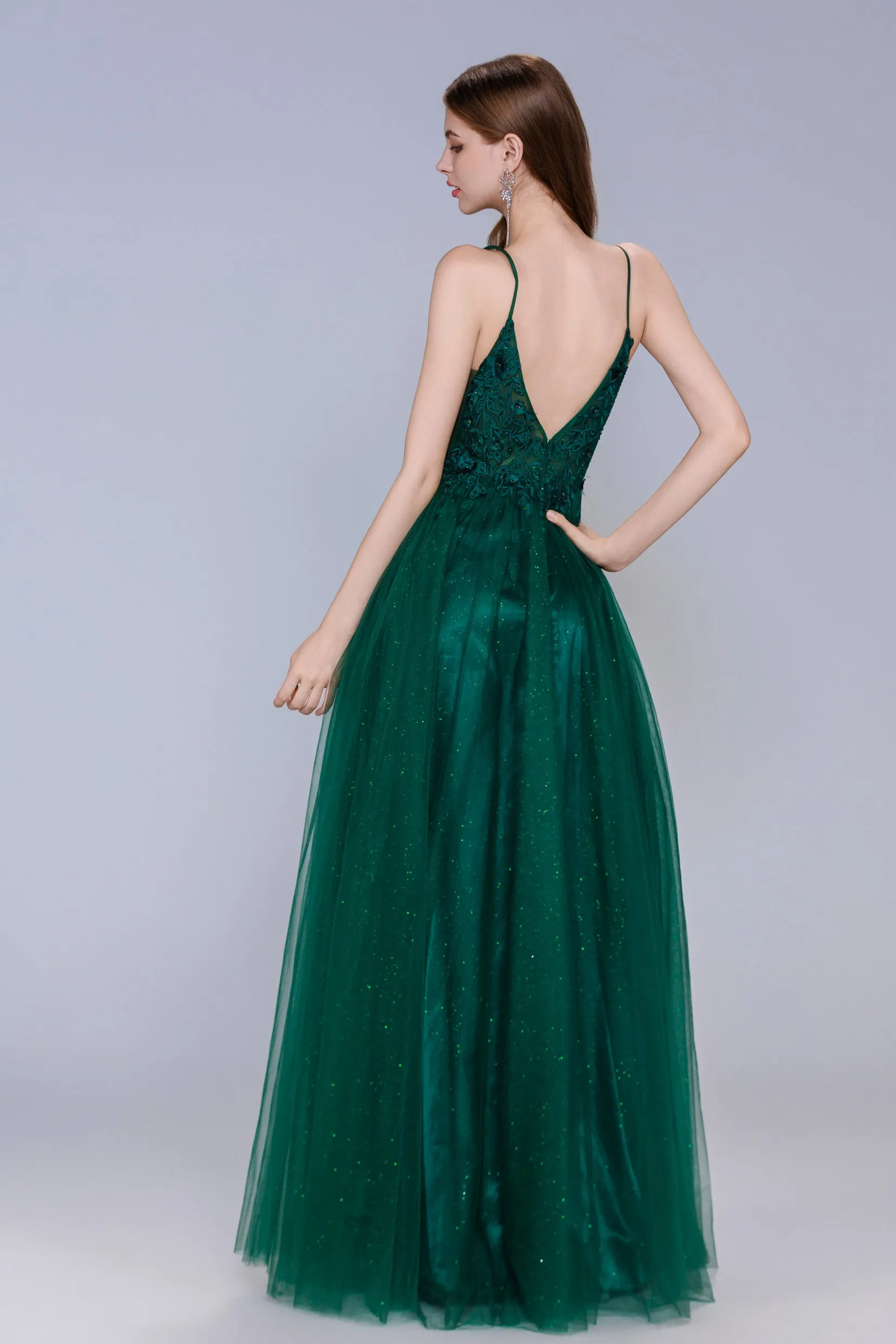 A-Line Maxi Tulle Prom Dress CS1060 sold by Cocomelody product image thumbnail 2