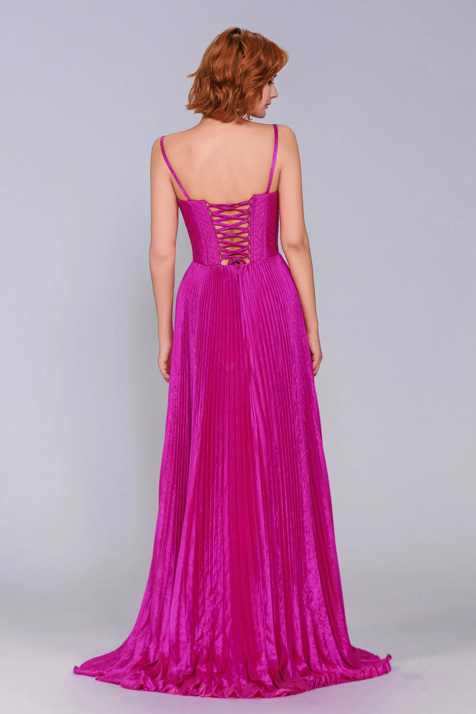 A-Line Maxi Metallic Prom Dress CS0963 sold by Cocomelody product image thumbnail 2