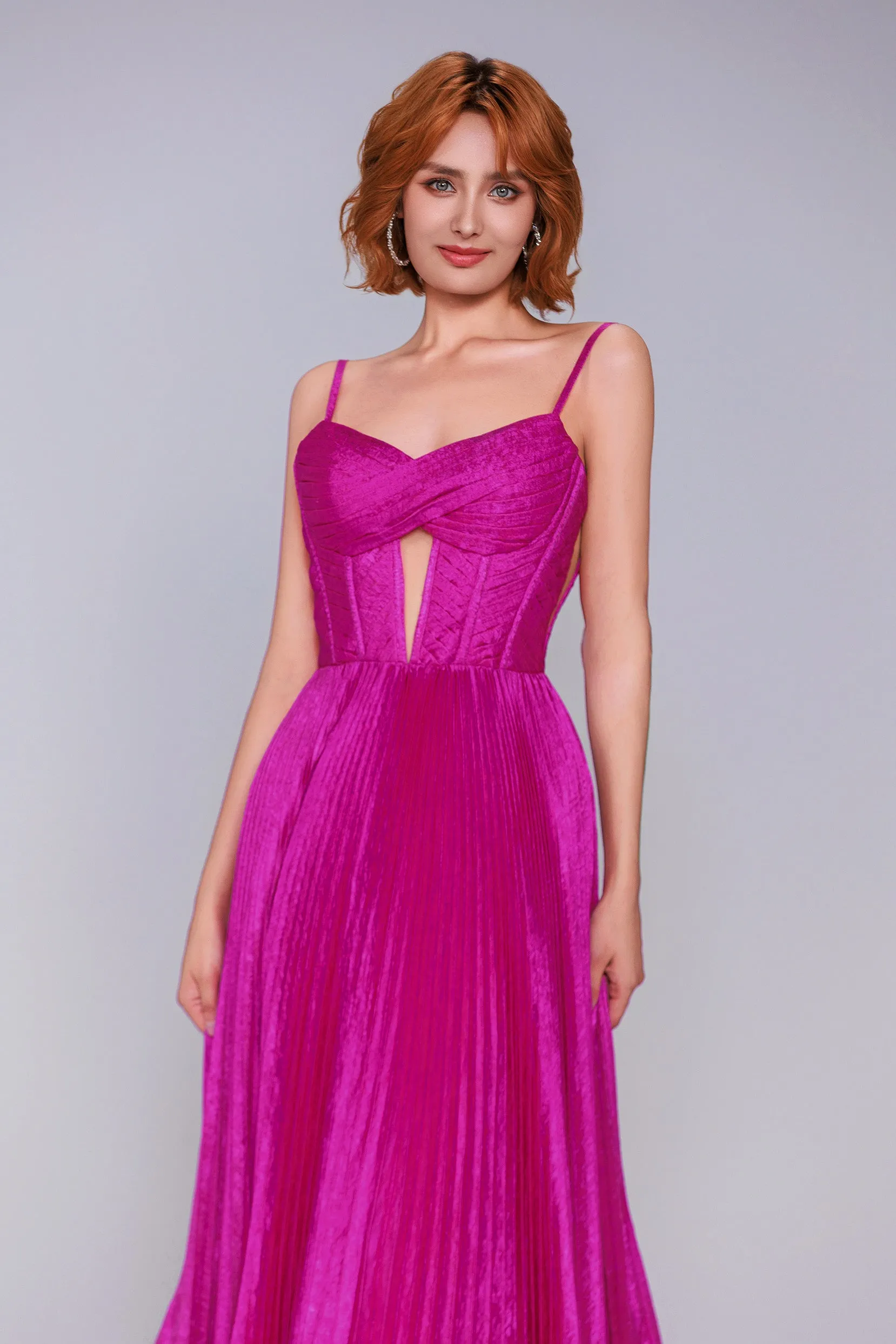 A-Line Maxi Metallic Prom Dress CS0963 sold by Cocomelody product image thumbnail 4